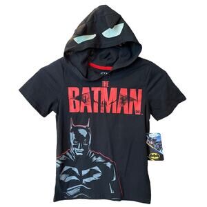 NWT BATMAN Black T-shirt Hoodie Boys Sz 8 NWT